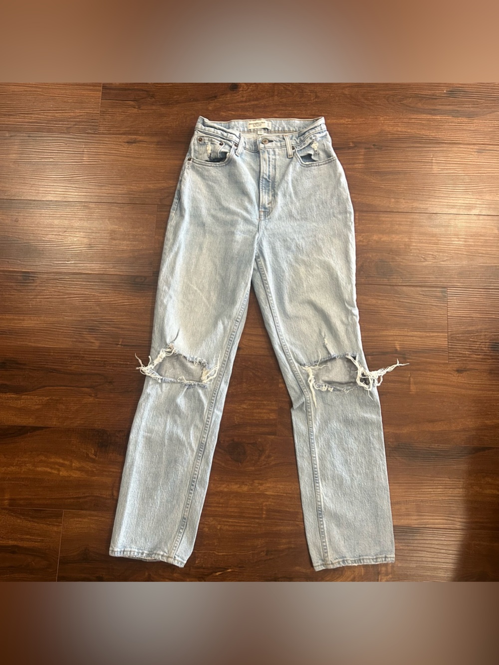 90's Straight Ultra High Rise Jeans - Curve Love - Abercrombie + Fitch - Picture 10 of 16
